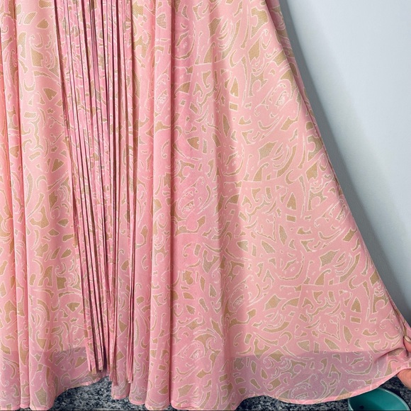 SOLD Soft Surroundings St Germain Pink Georgette Fringe Maxi Skirt Medium - Picture 16 of 16